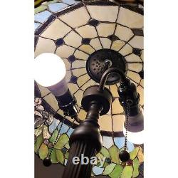 Stained Glass Multi-Color Tiffany Style Accent Reading Table Lamp 23in Tall