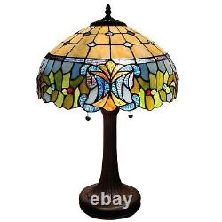 Stained Glass Multi-Color Tiffany Style Accent Reading Table Lamp 23in Tall