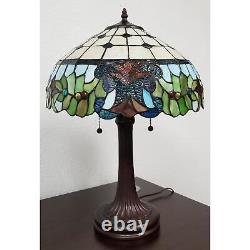 Stained Glass Multi-Color Tiffany Style Accent Reading Table Lamp 23in Tall