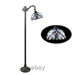 Stained Glass Reading Floor Lamp Victorian Tiffany Style Design