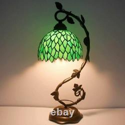 Stained Glass Reading Lamp Table Light Green Wisteria Desk Baroque Tiffany Style