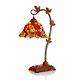 Stained Glass Red Floral Leaf 23 Desk Table Lamp With Bowl Shade River Of Goods