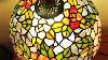 Stained Glass Rose Shade Tiffany Table Lamp