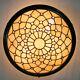 Stained Glass Semi Flush Mount Ceiling Light Fixture Tiffany Style Pendant Lamp