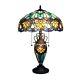 Stained Glass Table Desk Lamp Tiffany Style Double Lit Victorian Design Shade