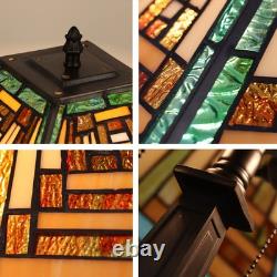 Stained Glass Table Desk Lamp Tiffany Style Mission Design 15.9 Shade