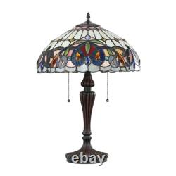 Stained Glass Table Desk Lamp Tiffany Style Victorian Design 15.75 Shade
