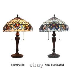 Stained Glass Table Desk Lamp Tiffany Style Victorian Design 15.75 Shade