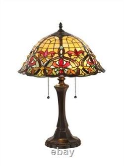 Stained Glass Table Desk Lamp Tiffany Style Victorian Design Shade