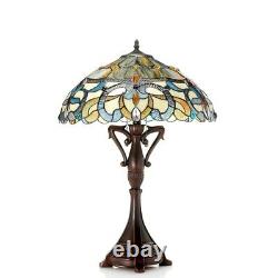 Stained Glass Table Desk Lamp Tiffany Style Victorian Design Shade