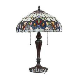 Stained Glass Table Desk Lamp Tiffany Style Victorian Design Shade