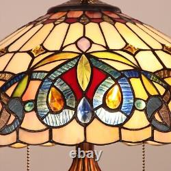 Stained Glass Table Desk Lamp Tiffany Style Victorian Design Shade