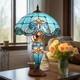 Stained Glass Table Desk Lamp Tiffany Style With Mission Design 16 X 24 New