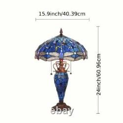 Stained Glass Table Desk Lamp Tiffany Style with Mission Design 16 x 24 New