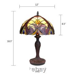 Stained Glass Table Desk Lamp Tiffany Style with Victorian Design 12 Shade
