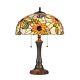 Stained Glass Table Lamp With Tiffany Style Sunflower Floral Design Shade
