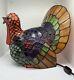 Stained Glass Thanksgiving Turkey Lamp Tiffany Style Cracker Barrel Excellent
