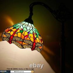 Stained Glass Tiffany Style Accent Floor Lamp Living Room Lighting Vintage Decor