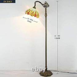 Stained Glass Tiffany Style Accent Floor Lamp Living Room Lighting Vintage Decor