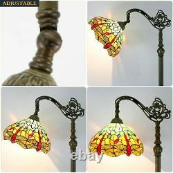 Stained Glass Tiffany Style Accent Floor Lamp Living Room Lighting Vintage Decor