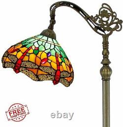 Stained Glass Tiffany Style Accent Floor Lamp Living Room Lighting Vintage Decor