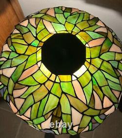 Stained Glass Tiffany Style Lamp, Art Nouveau, Art Deco, MCM, 3-way Lighting