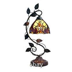 Stained Glass Tiffany Style Victorian Accent Table Lamp Night Light 23 Tall