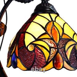 Stained Glass Tiffany Style Victorian Accent Table Lamp Night Light 23 Tall