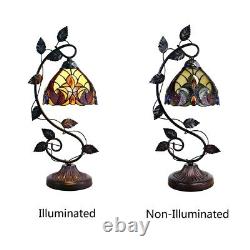 Stained Glass Tiffany Style Victorian Accent Table Lamp Night Light 23 Tall