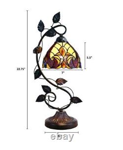 Stained Glass Tiffany Style Victorian Accent Table Lamp Night Light 23 Tall