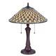 Stained Glass Tiffany-style Victorian Table Lamp 16 Wide Shade Glass Beads