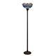 Stained Glass Torchiere Floor Lamp Dragonfly Tiffany Style Design