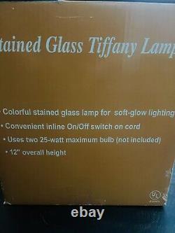 Stained Glass Turkey Lamp Tiffany Style Cracker Barrel Vibrant Colors in Box