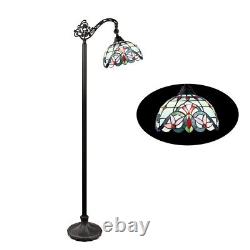 Stained Glass Victorian-Style 1-Light Dark Bronze Finish Floor Lamp 11 Shade