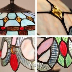 Stained Glass Victorian Style Dark Bronze 2 Bulb Floor Lamp 18 Wide Shade