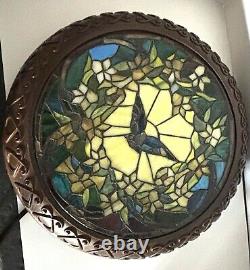 Stained Glass Wall Art Decor Flat Lamp. Beautiful, Intricate Details And Design