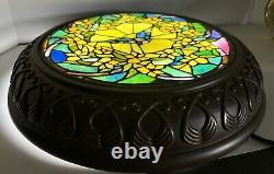 Stained Glass Wall Art Decor Flat Lamp. Beautiful, Intricate Details And Design