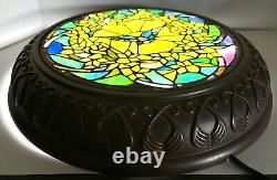 Stained Glass Wall Art Decor Flat Lamp. Beautiful, Intricate Details And Design