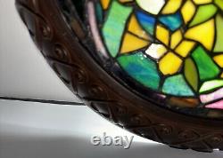 Stained Glass Wall Art Decor Flat Lamp. Beautiful, Intricate Details And Design