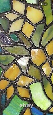 Stained Glass Wall Art Decor Flat Lamp. Beautiful, Intricate Details And Design