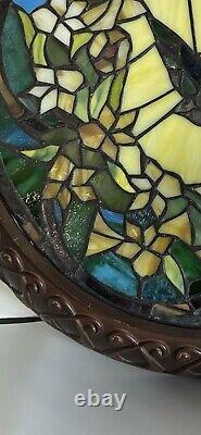 Stained Glass Wall Art Decor Flat Lamp. Beautiful, Intricate Details And Design