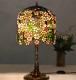 Stained Glass Table Lamp Elegant Floral Vine Tiffany Style Brand New Free Ship