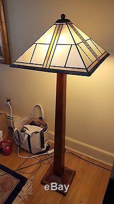 Stickley Square Base Floor Lamp Mission Cherry