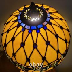 Striking Authentic Vintage Stained Glass Tiffany Style Lamp