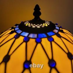 Striking Authentic Vintage Stained Glass Tiffany Style Lamp