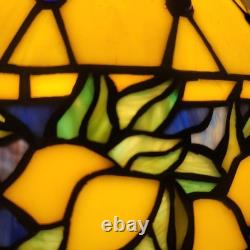 Striking Authentic Vintage Stained Glass Tiffany Style Lamp