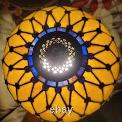 Striking Authentic Vintage Stained Glass Tiffany Style Lamp