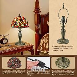 Stunning Tiffany Style Agate and Stained Glass Lamp Eco-Friendly 15.7 Design