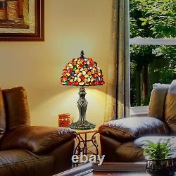 Stunning Tiffany Style Agate and Stained Glass Lamp Eco-Friendly 15.7 Design