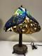 Stunning Vintage Stained Glass Tiffany Style Lamp Pristine Condition Works Great